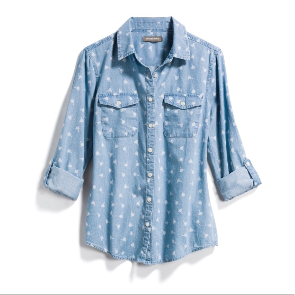 Alexander Jordan Printed Cotton Top